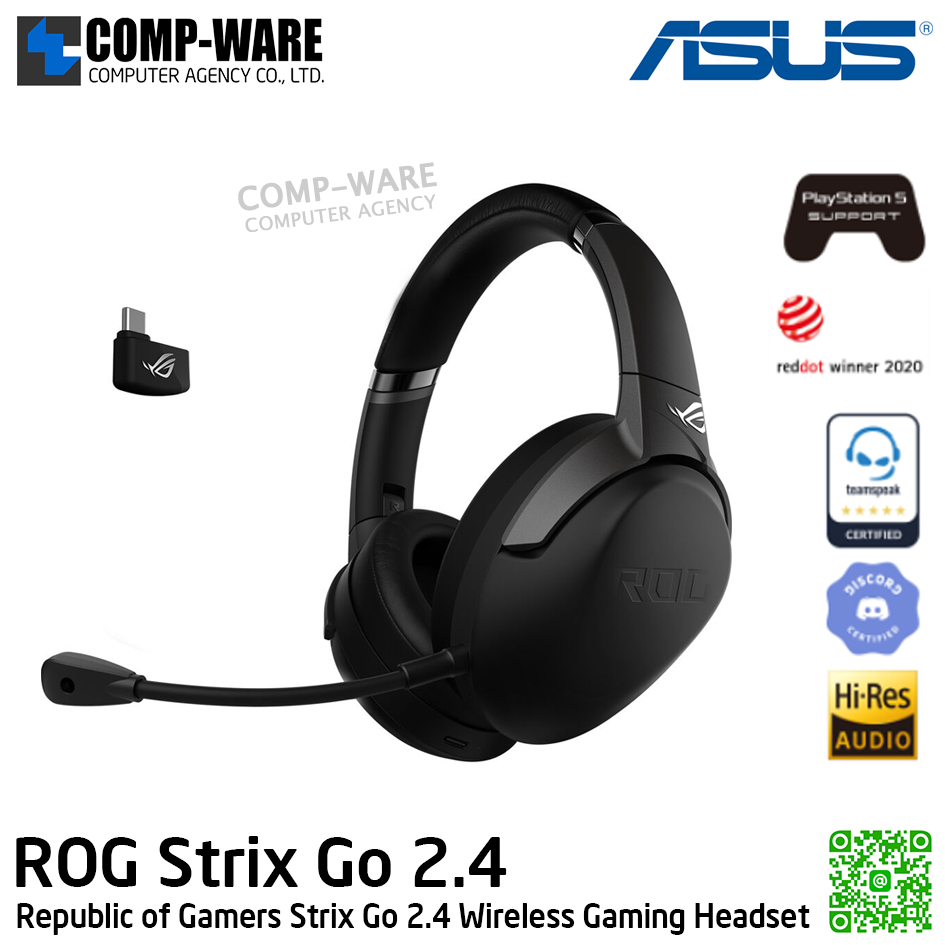 ASUS ROG Strix Go 2.4 Wireless Gaming Headset - 90YH01X1-B3UA00 - 2Y Warranty