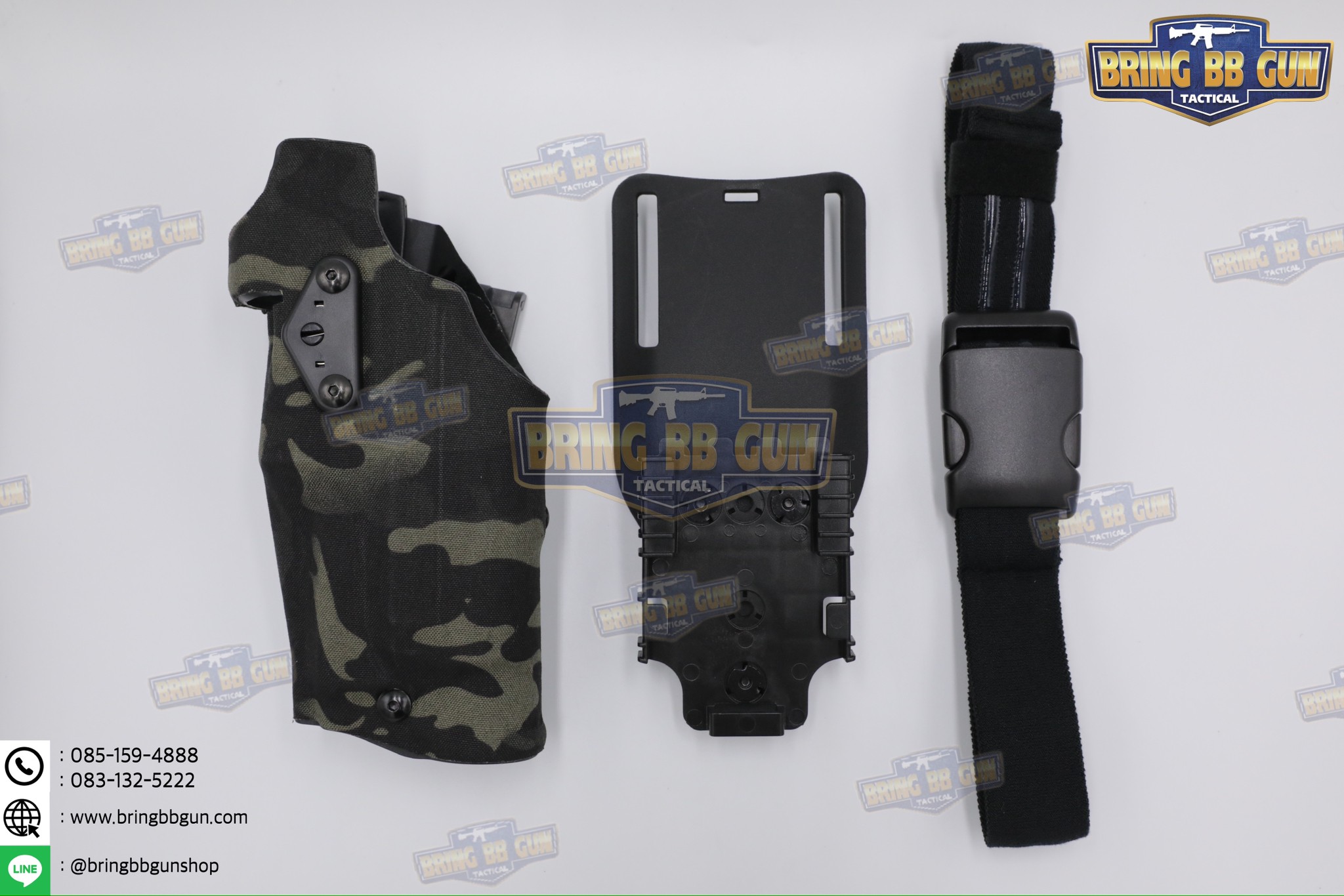 ซองปืนพกนอกปลดนิ้วโป้ง สำหรับGlock และ ไฟฉาย (Glock 17 + X300) ◾มือซ้าย◾