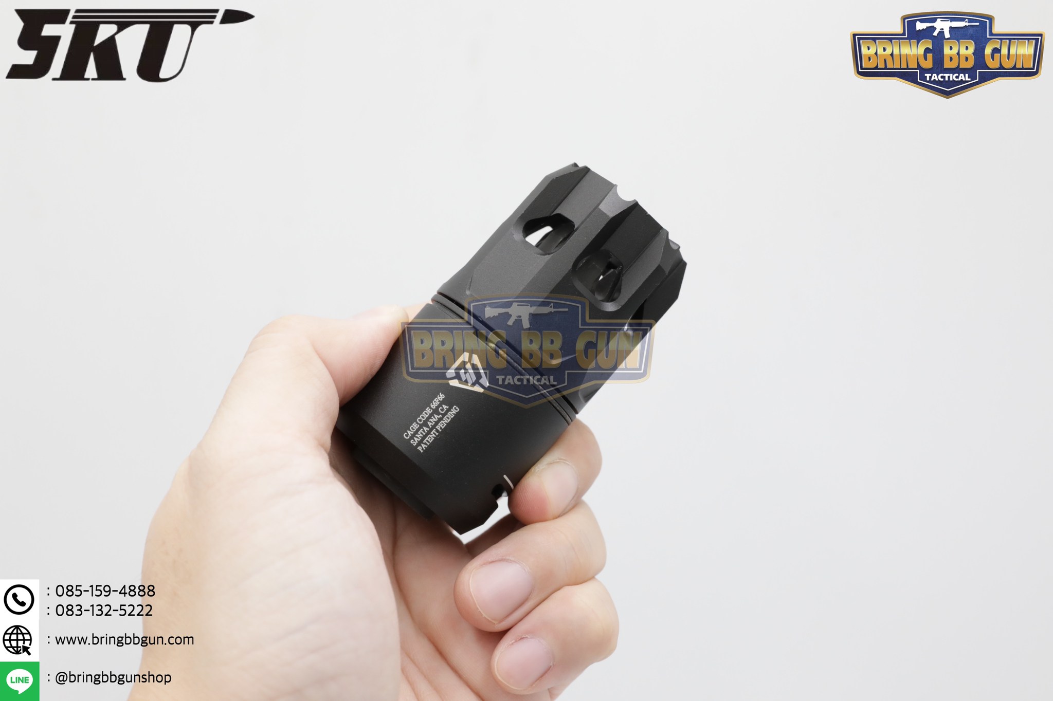 หัวคอม+ปลอกลดแสง Strike Industries ทรง Oppressor ยี่ห้อ 5KU (5KU Strike Industries Oppressor (Blast Shield) with King Comp Flash Hider) (Oppressor + King Comp Flash Hider)