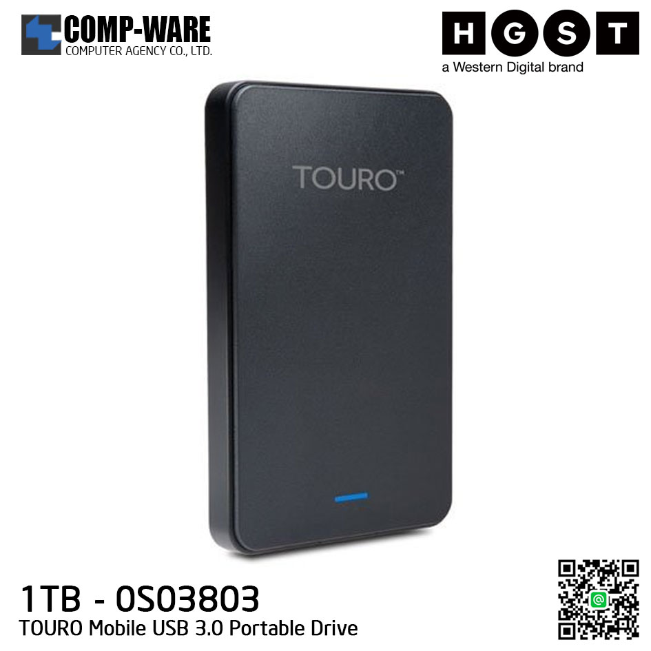 HGST TOURO Mobile USB 3.0 1TB Portable Drive (0S03803)