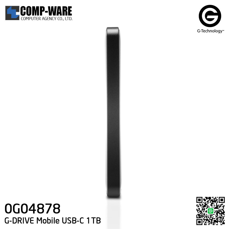 G-Technology G-DRIVE Mobile USB-C 1TB 7200RPM Portable Hard Drive Silver - 0G04878
