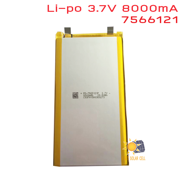 ลิเธียมโพลิเมอร์ Li-PO 3.7V 8000mA 7566121