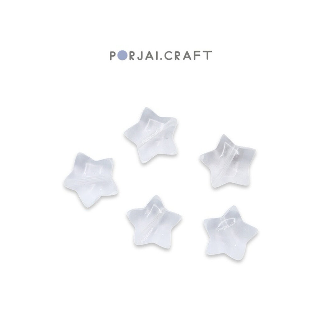 Clear Quartz Star Beads ลูกปัดดาวควอตซ์ใส