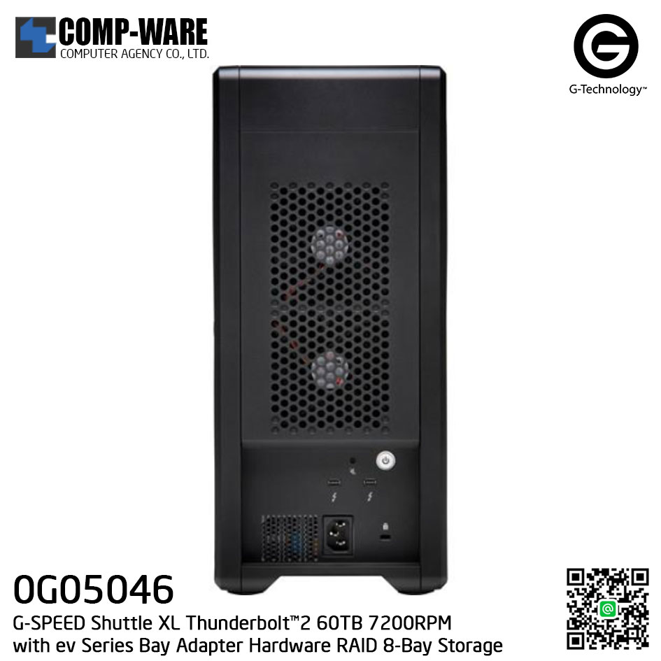G-Technology G-SPEED Shuttle XL Thunderbolt™2 60TB 7200RPM with ev Series Bay Adapter Hardware RAID 8-Bay Storage Solution - 0G05046