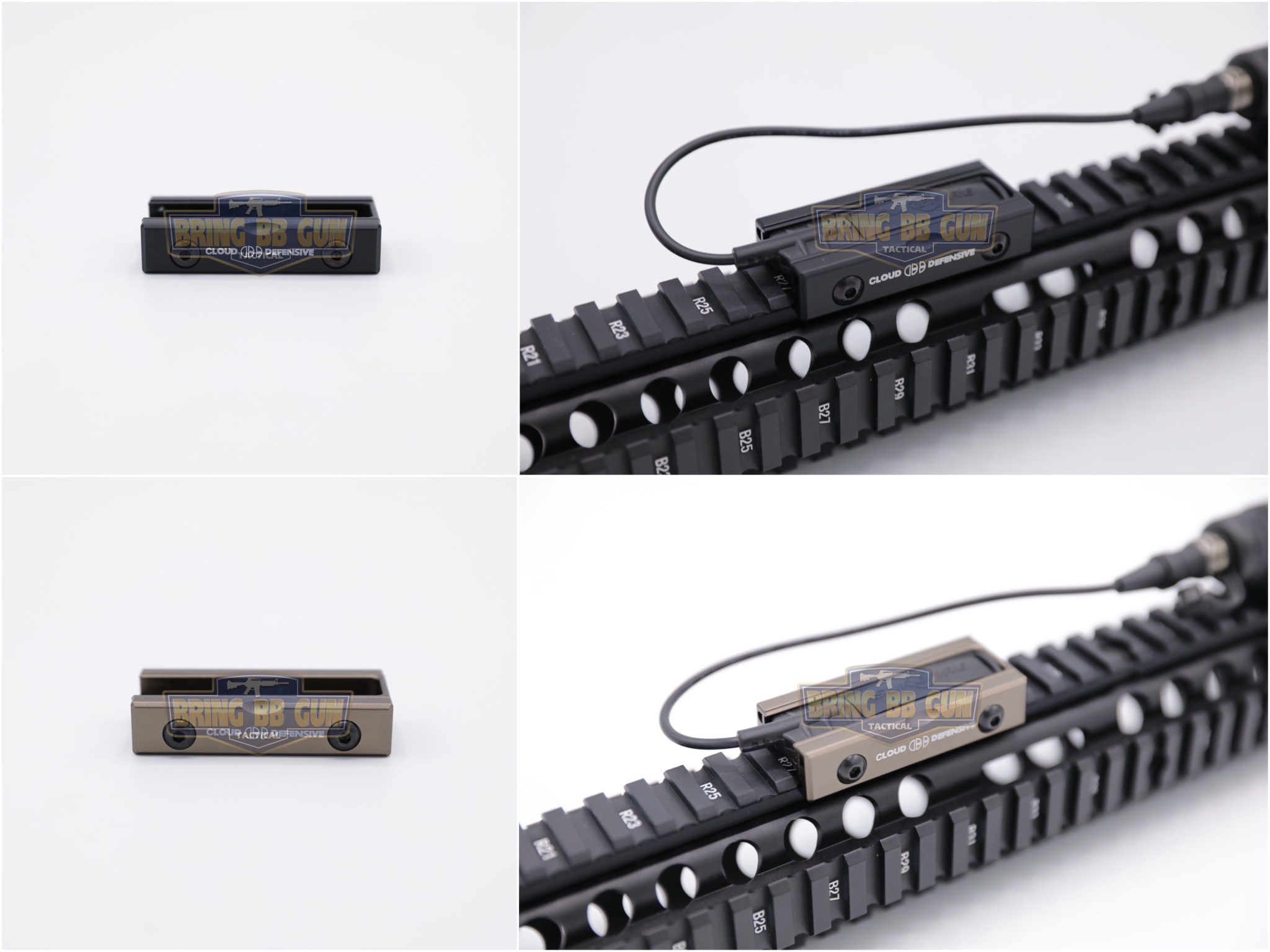 LCS ยี่ห้อ Cloud Defensive (ตัวจับสวิตช์หางหนูของไฟฉาย) รุ่น ระบบราง Picatinny (รางรถไฟ,ราง20mm.) (Light Control System) (ใช้ได้กับชุดหน้าระบบราง Picatinny เท่านั้น)