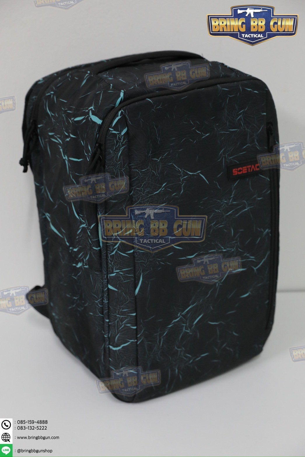 กระเป๋าเป้สะพายหลังอเนกประสงค์ สำหรับยิงปืน ยี่ห้อ Soetac (กระเป๋าสำหรับนักแข่งยิงปืน) (กระเป๋าเก็บอุปกรณ์ + ปืนสั้น) (Tactical Backpack Wargame Pack)