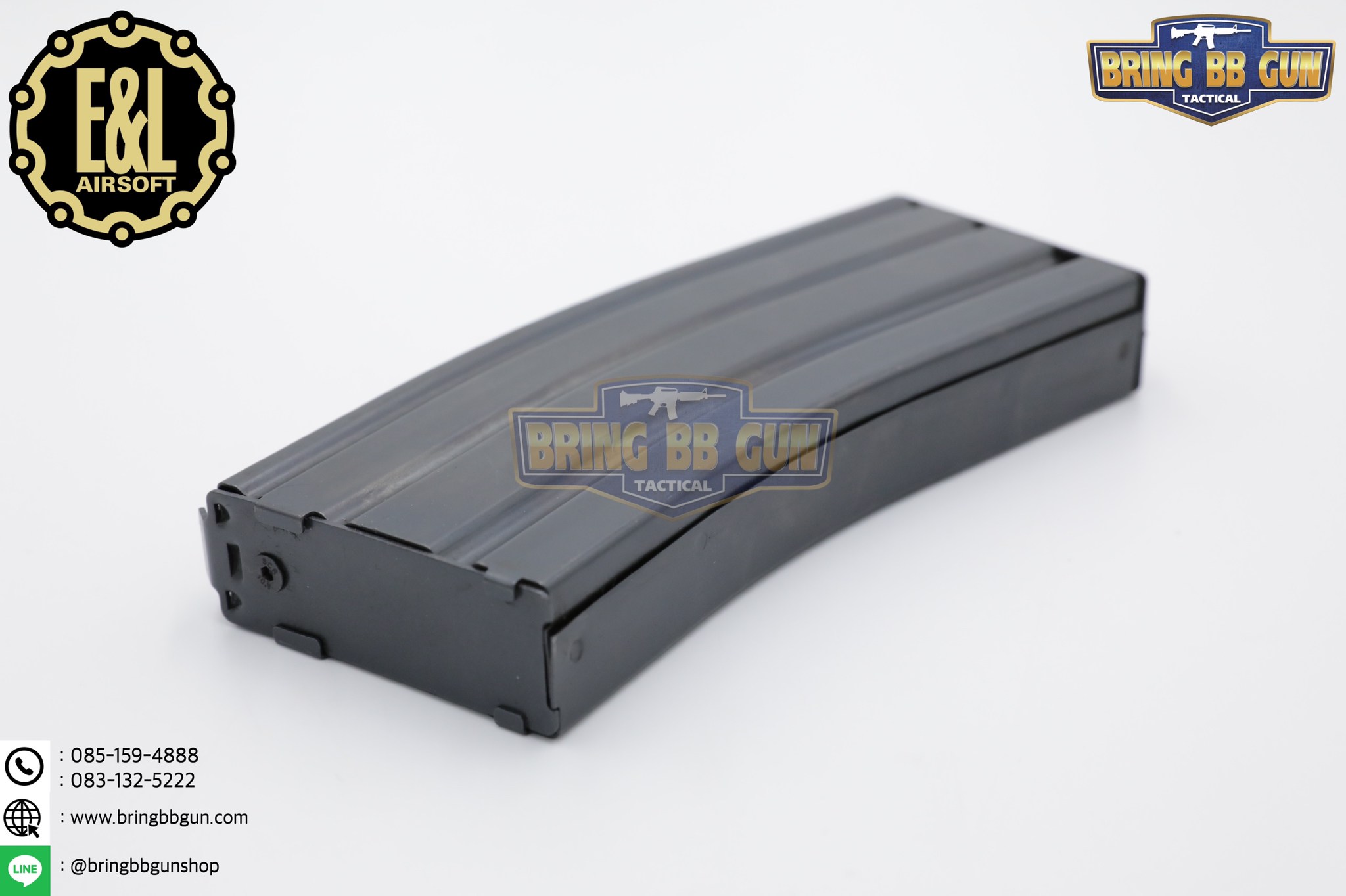 แม็กกาซีน M4 ยี่ห้อ E&L แบบstand(ไม่ต้องปั่น) ทรง เหล็ก (ทรงเดิม) (M4 Mid-cap magazine)