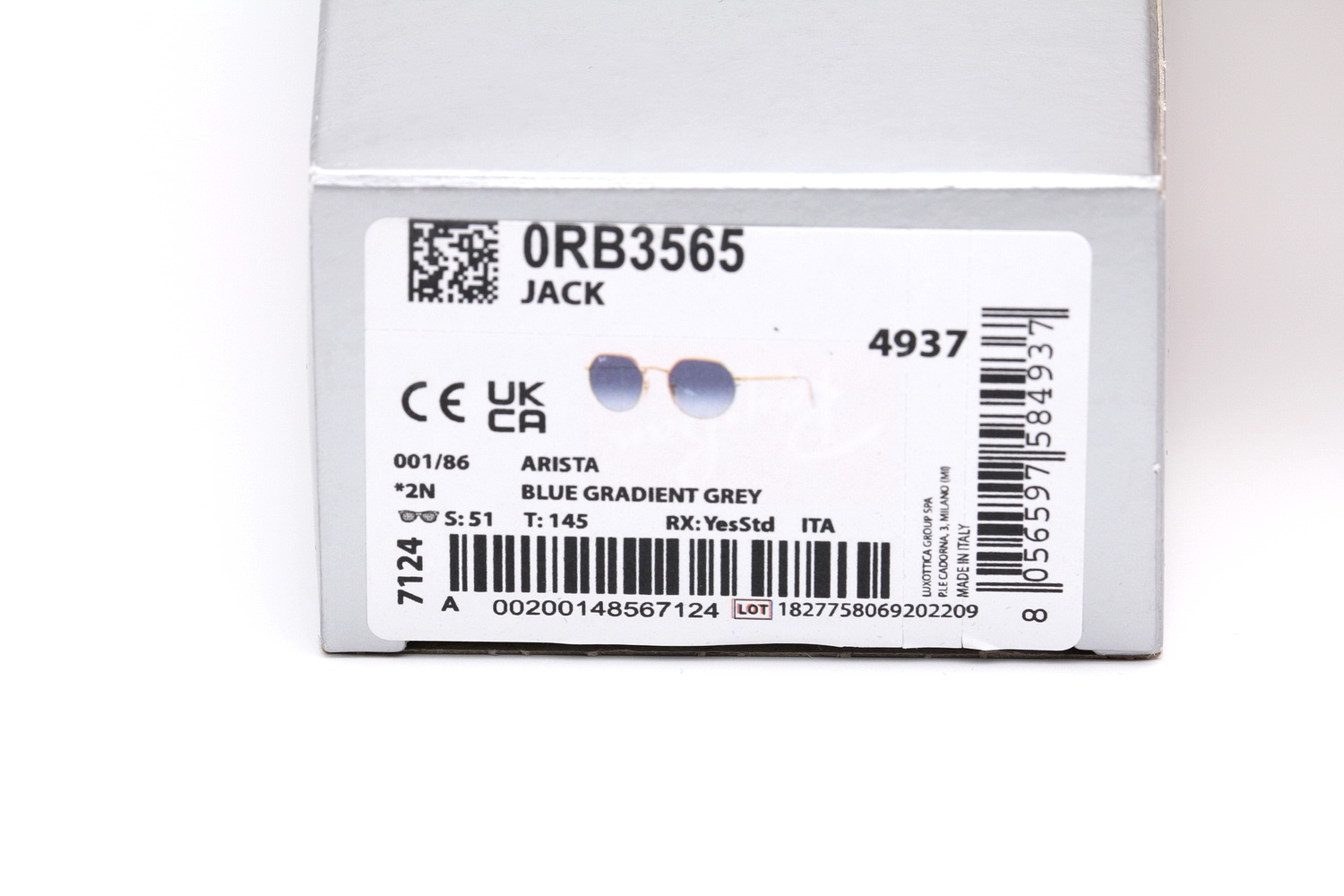 RayBan Jack RB3565 001/86