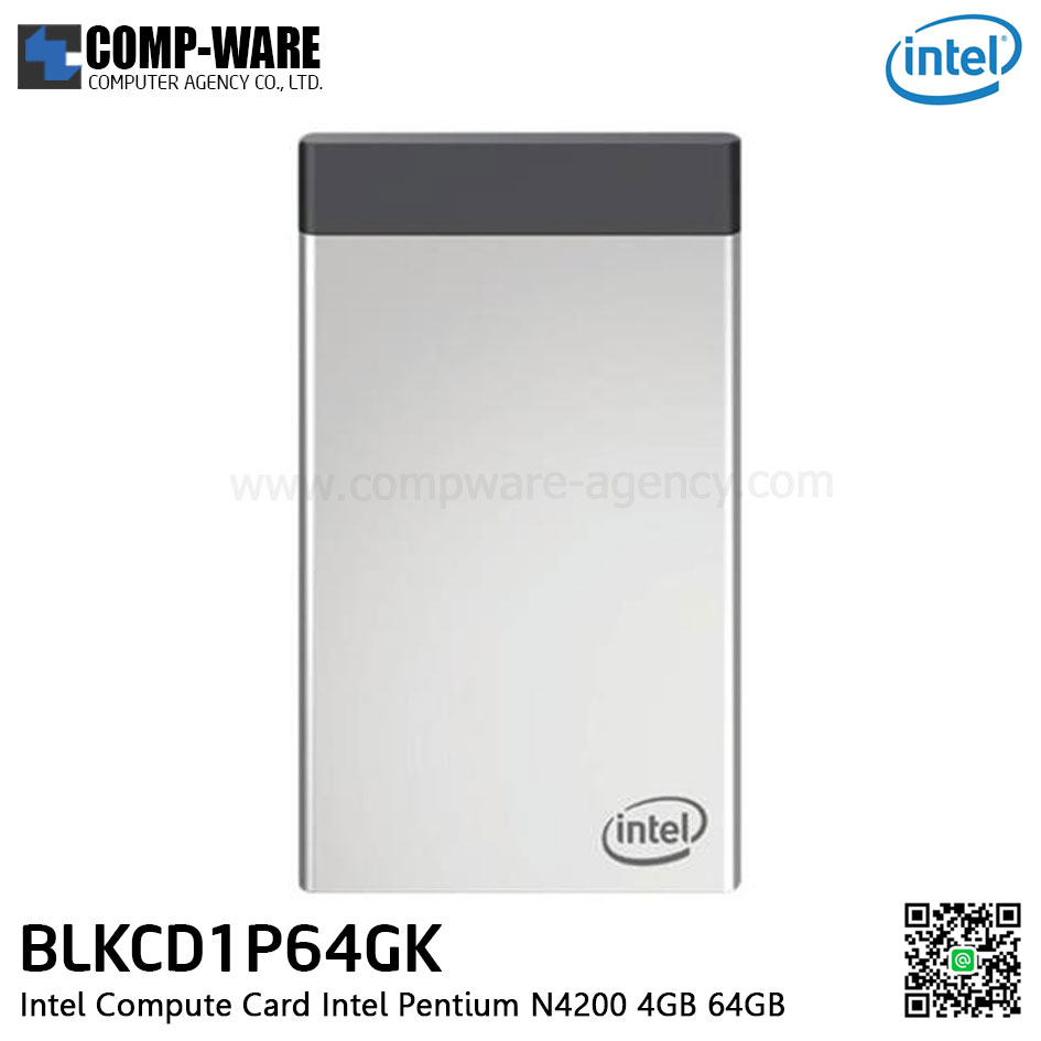Intel Compute Card with Intel Pentium N4200 Processors, RAM 4GB, Storage 64GB - BLKCD1P64GK