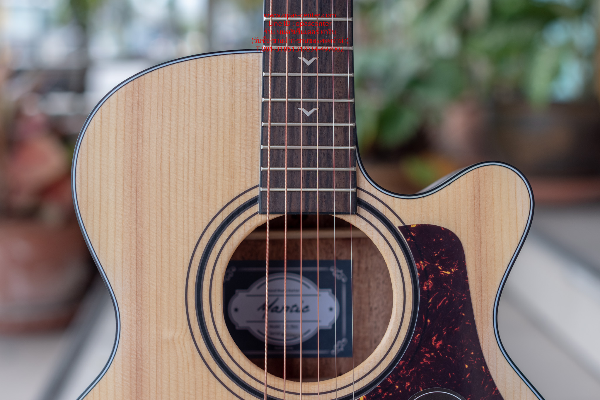 กีต้าร์โปร่งเว้า Mantic GT-10AC 40 นิ้ว ทรง OM Cutaway ไม้ท็อปโซลิดแองเกิลแมนสปรูซ/เชอร์รี่วู้ด ของใหม่