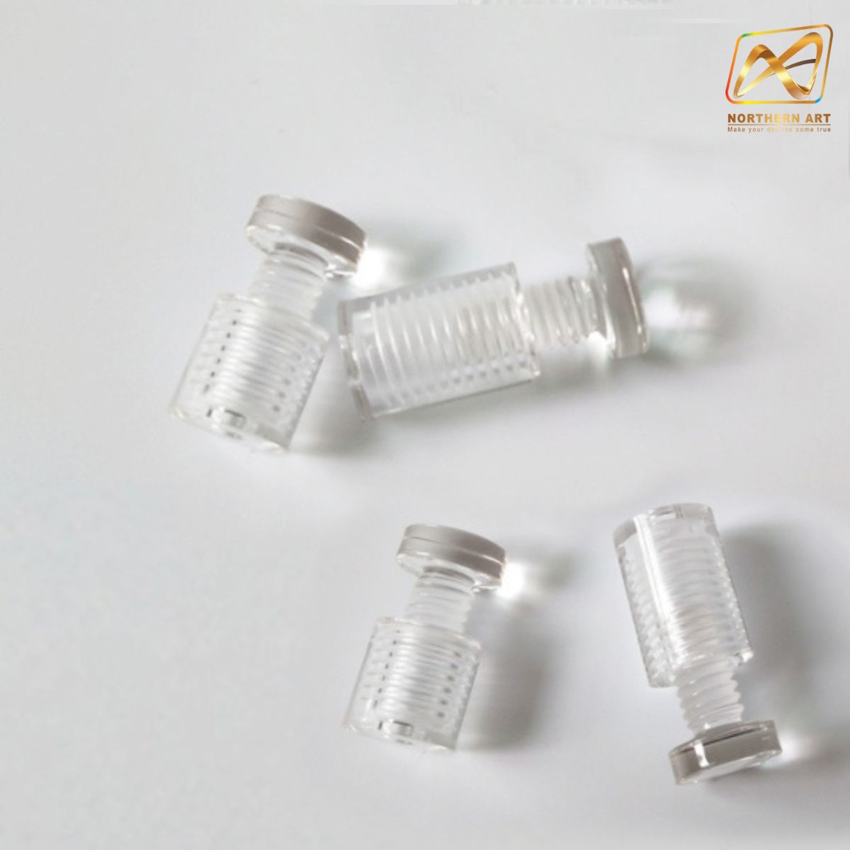 หมุดลอยอะคริลิคใส ยึดกรอบภาพ หมุดยึดกระจก ขนาด : 13*19 mm. (สั่งขั้นต่ำ 12 อัน)