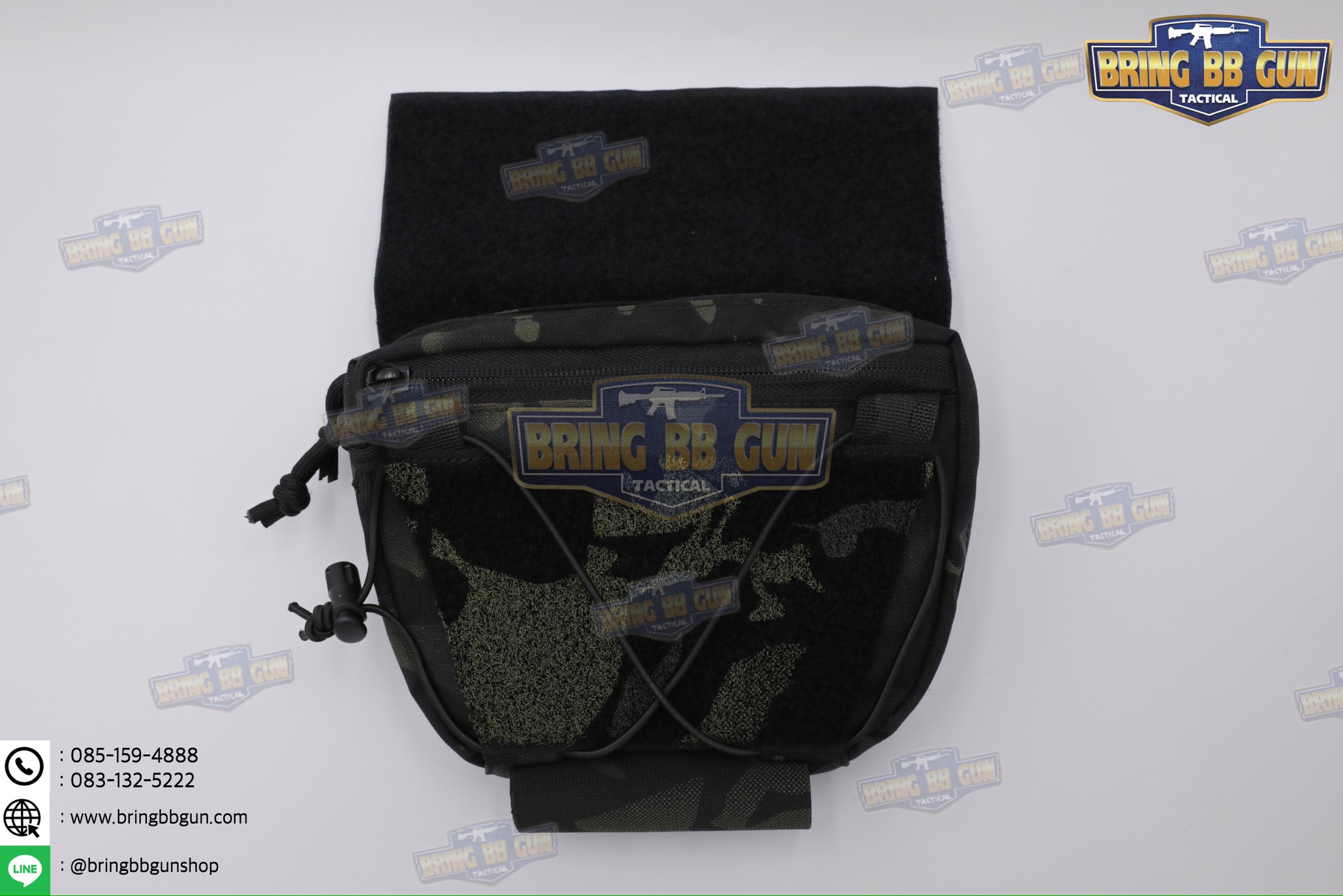 กระเป๋าจิงโจ้ติดเสื้อเวสแบบปลดไว ทรงสามเหลี่ยม (Tactical Drop Pouch) (Tactical Action Pouch)