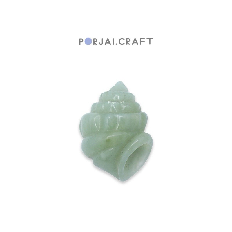 New Jade Conch Shell Carving นิวเจดแกะสลักรูปหอย 38mm