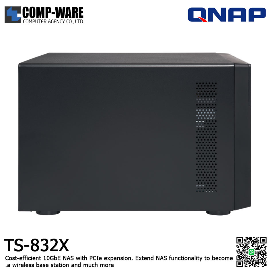 QNAP NAS (8-Bay) TS-832X (2GB RAM up to 16GB) Annapurna Labs Alpine AL-324 1.7GHz Quad Core , No HDD