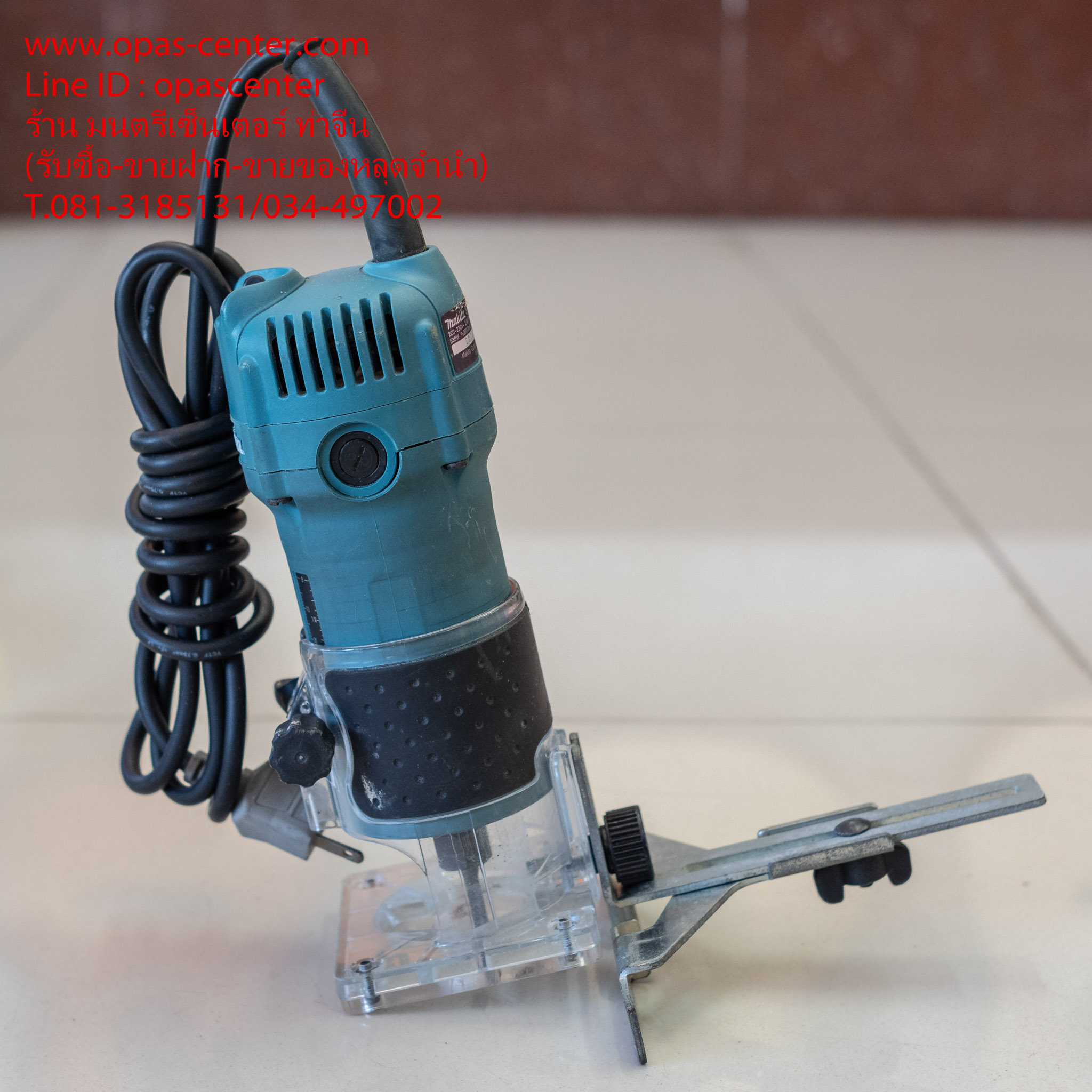 เครื่องเซาะร่อง MAKITA 3709 6 มม. 530 วัตต์ ของแท้ มือสอง สภาพใหม่