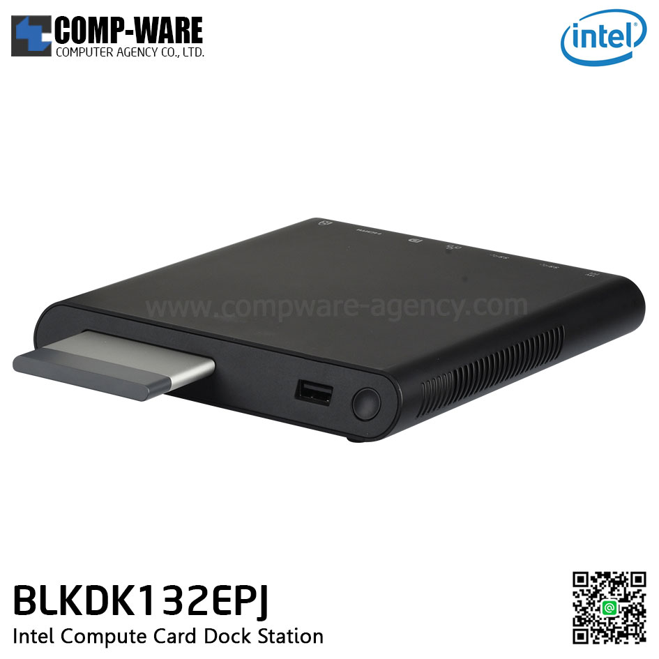 Intel Compute Card Docking Station ,1 x HDMI, 1 x MiniDP, 3 x USB - BLKDK132EPJR