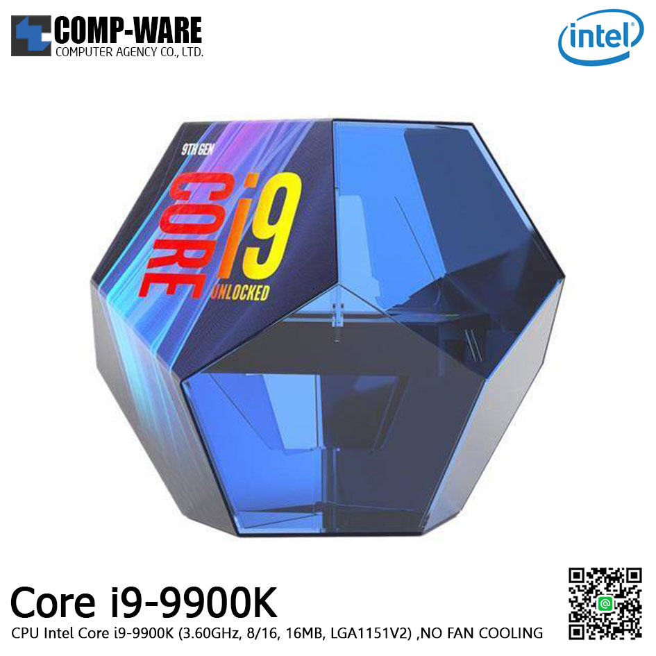 CPU Intel Core i9-9900K ( 3.60GHz, 8/16, 16MB, LGA1151V2 ) , NO FAN COOLING