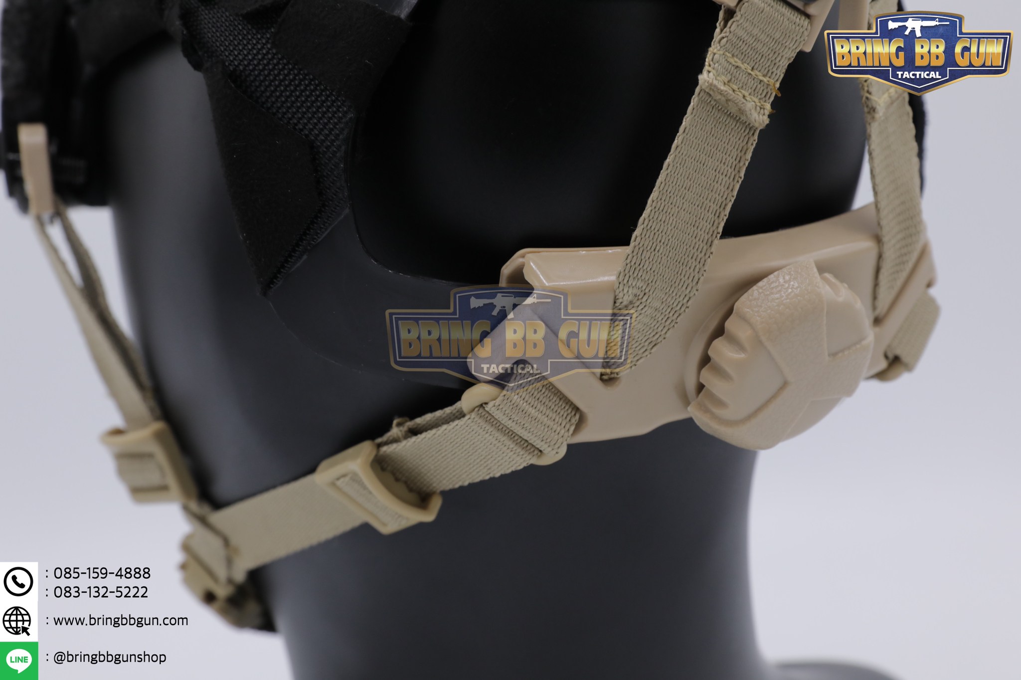 ชุดสายรัดคางปรับท้ายทอยได้ (Cingulate System For Head Locking) ชุดสายรัดคาง แบบปรับขนาดได้ (Helmet Adjustable Strap)