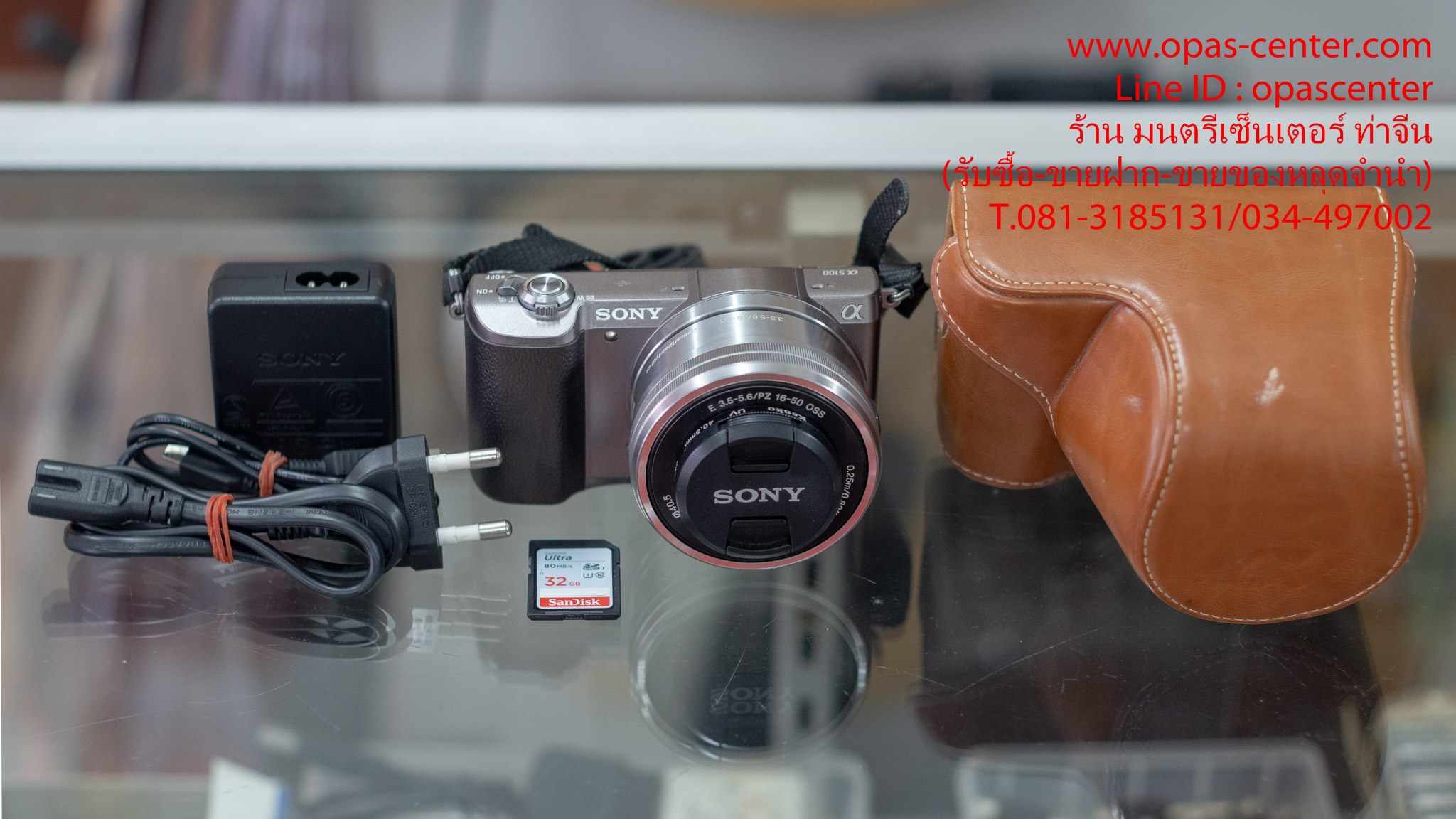 กล้อง Mirrorless Sony A5100 24.3 ล้าน เลนส์ 16-50 mm. WIFI มีที่ชาร์ท เมม32GB กระเป๋าหนัง สภาพใหม่