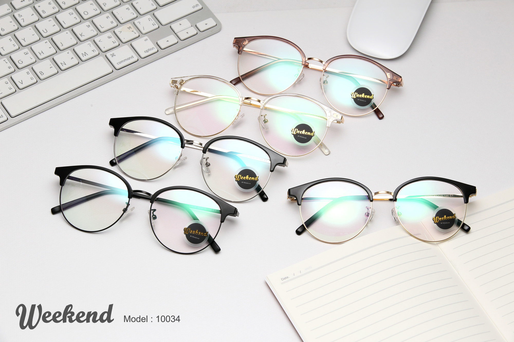 กรอบแว่นสายตา Weekend 10034 C3 Matte Black