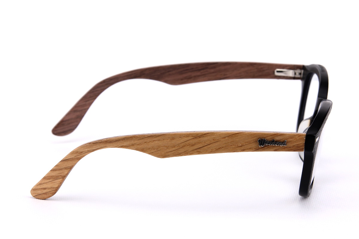 กรอบแว่นสายตาขาไม้ Weekend Duet Collection Tokyo Matte Black (Light)