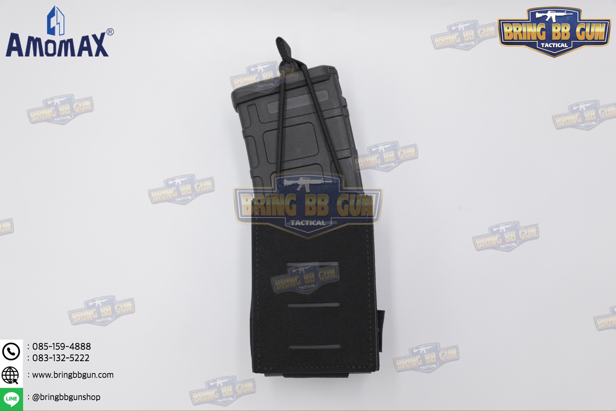 เพ้าแม็กกาซีนเดี่ยว ยี่ห้อ Amomax รุ่น ปืนยาว (Fabric Magazine Pouch)