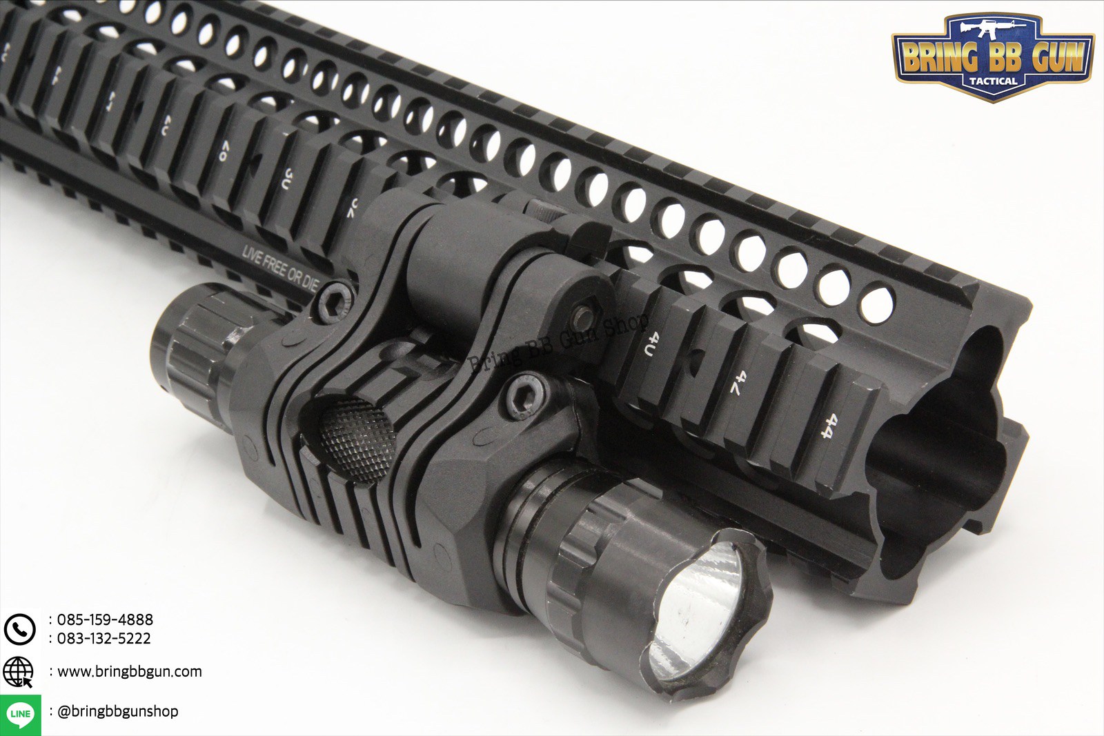 ขาจับไฟฉายติดราง วัสดุ : Nylon