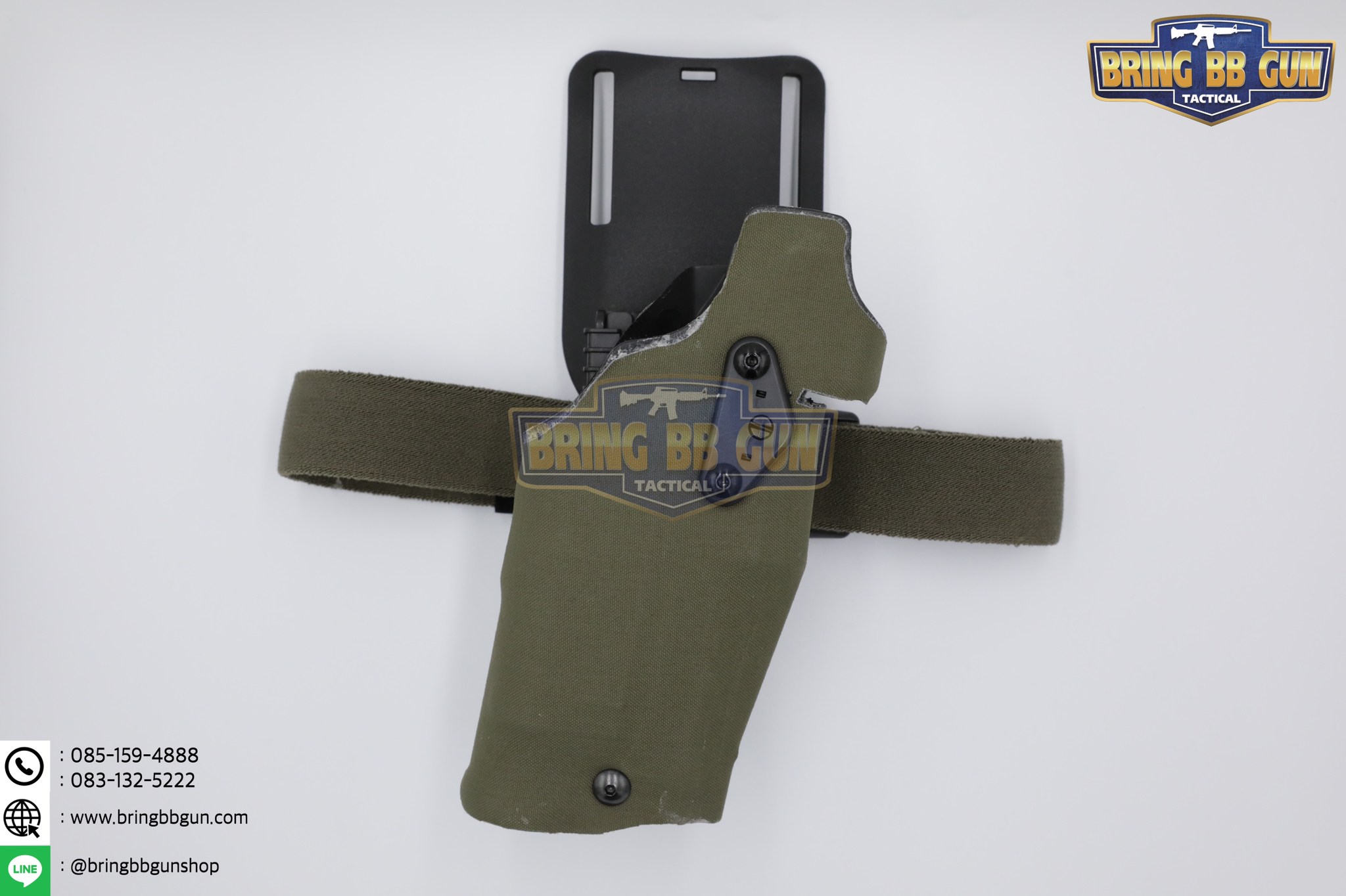 ซองปืนพกนอกปลดนิ้วโป้ง สำหรับGlock และ ไฟฉาย (Glock 17 + X300) ◼ มือขวา ◼