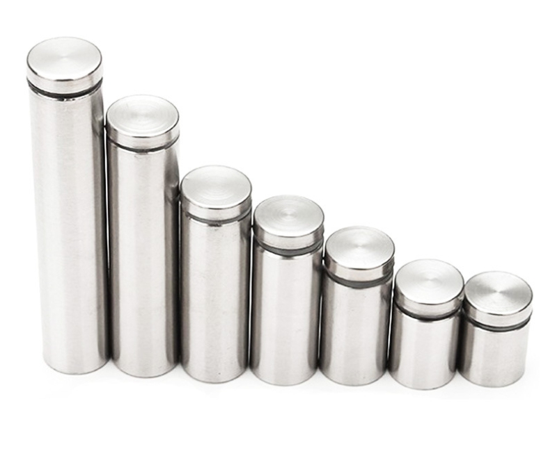 หมุดลอยสแตนเลส สีเงิน ยึดกรอบภาพอะคริลิค หรือหมุดยึดกระจก (สั่งขั้นต่ำ 12 อัน)