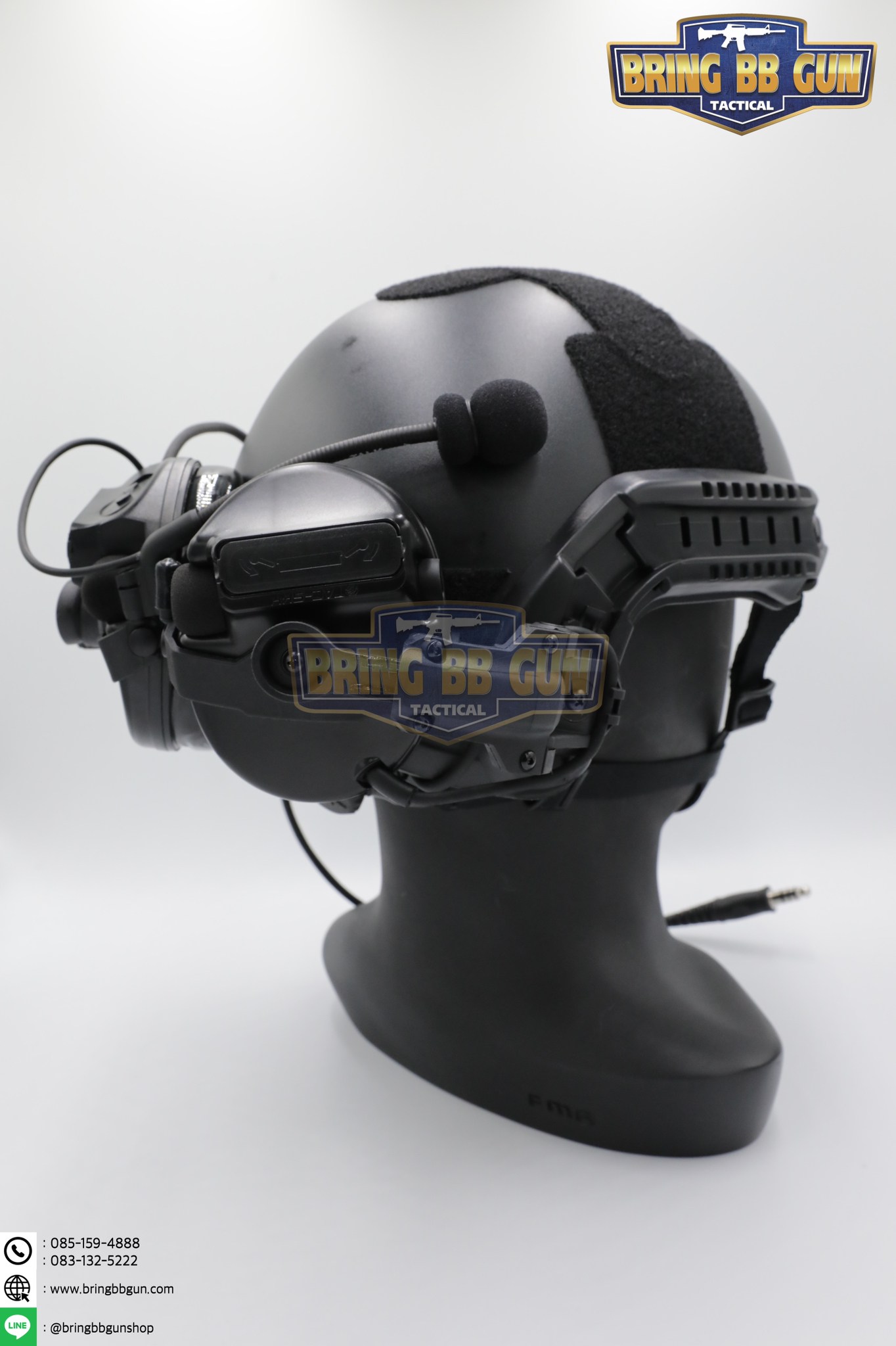 หูฟังสื่อสารตัดเสียงได้ ทรง Comtac III ยี่ห้อ Tac-Sky รุ่น หูฟังตัดเสียงพร้อมขาติดหมวกฟาส