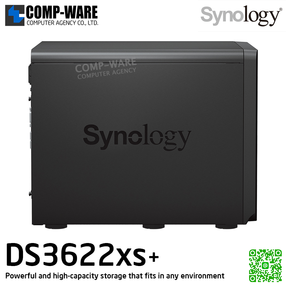 Synology DiskStation (Tower 12-Bay) DS3622xs+ / Intel Xeon D-1531 6-Core / 16GB ECC RAM / 12 x 3.5" SATA HDD / 2 x RJ-45 1GbE , 2 x RJ-45 10GbE / Single Power 550W / No HDD / 5Y Warranty