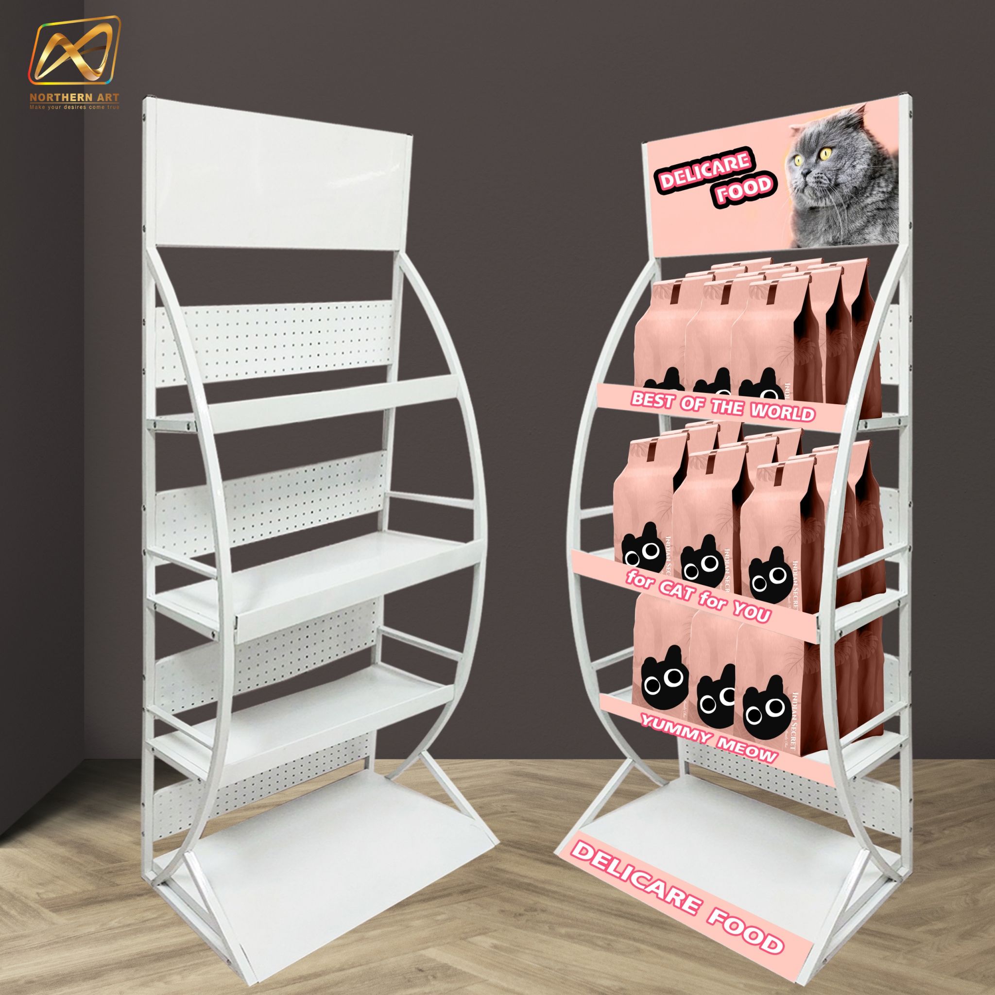 ชั้นวางสินค้าเหล็ก 4ชั้น สีขาว ขนาด(W)70 x (D)45 x (H)170 cm.(ถอดประกอบได้) แข็งแรง รับน้ำหนักได้ดี