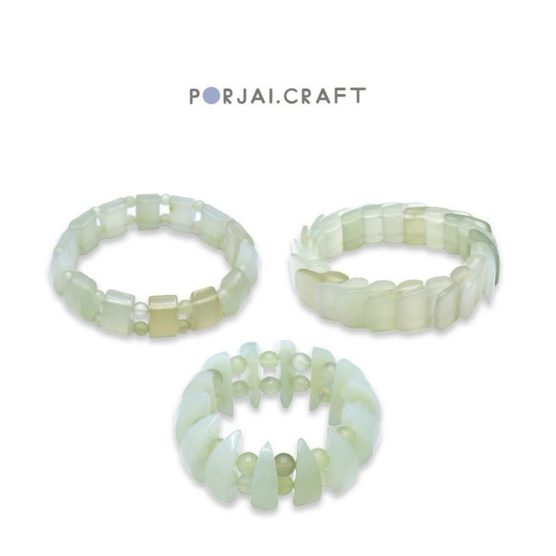 New Jade Beaded Bracelets สร้อยข้อมือนิวเจด