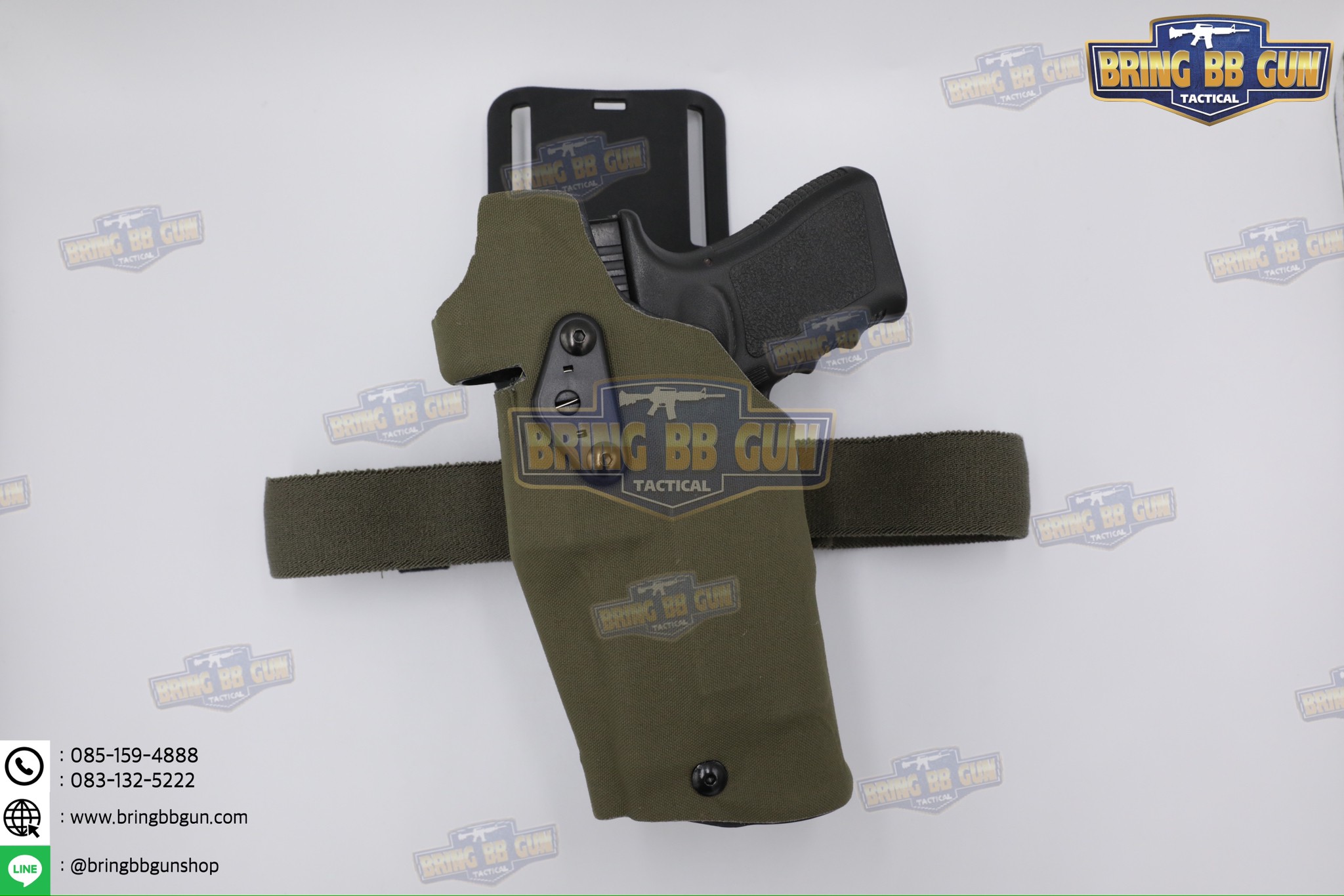 ซองปืนพกนอกปลดนิ้วโป้ง สำหรับGlock และ ไฟฉาย (Glock 17 + X300) ◾มือซ้าย◾