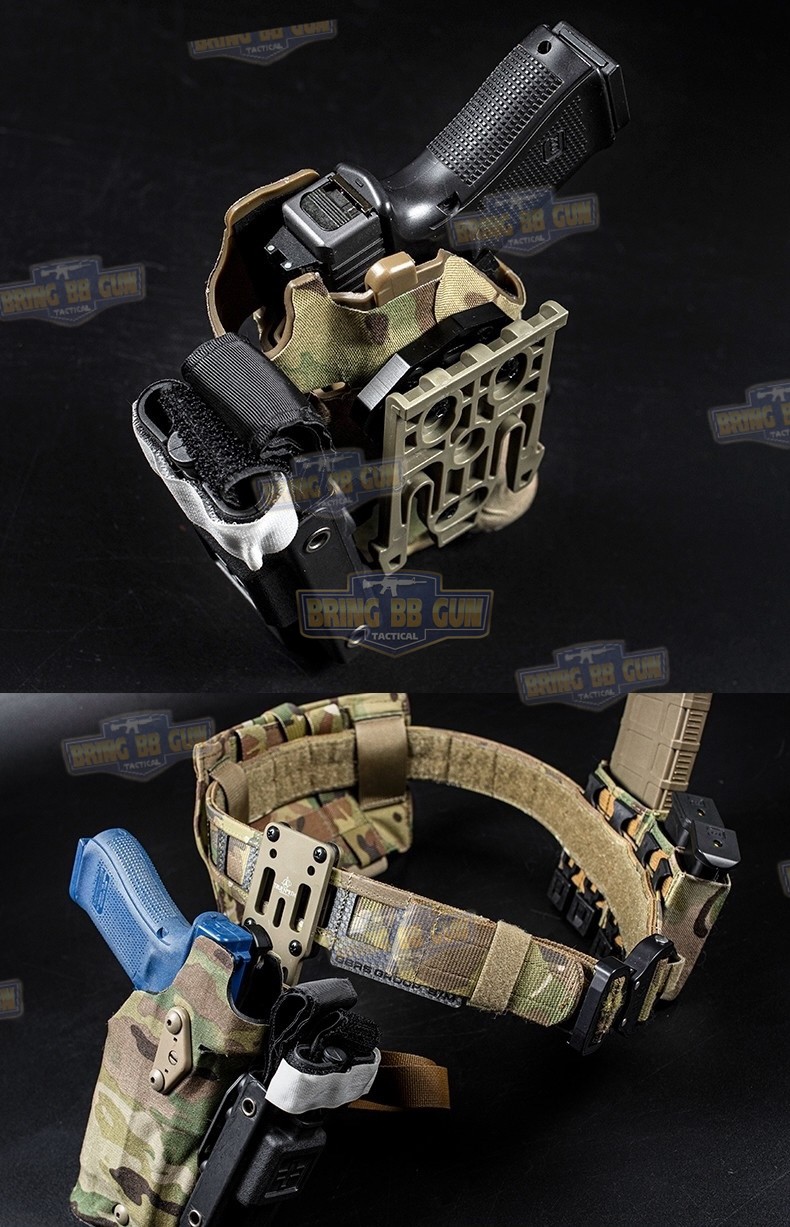 เพลทเสริมซองปืนติดเพ้าทูนิเก้ รุ่น NCP2 (แผ่นเพลทติดอุปกรณ์เสริมซองปืน) (Tourniquet Adapter Mount) (Tourniquet Adapter Mount for Safariland Holsters) (BBC NCP2) (NCP2 for Safariland Holsters) (Negative Cant Plate)