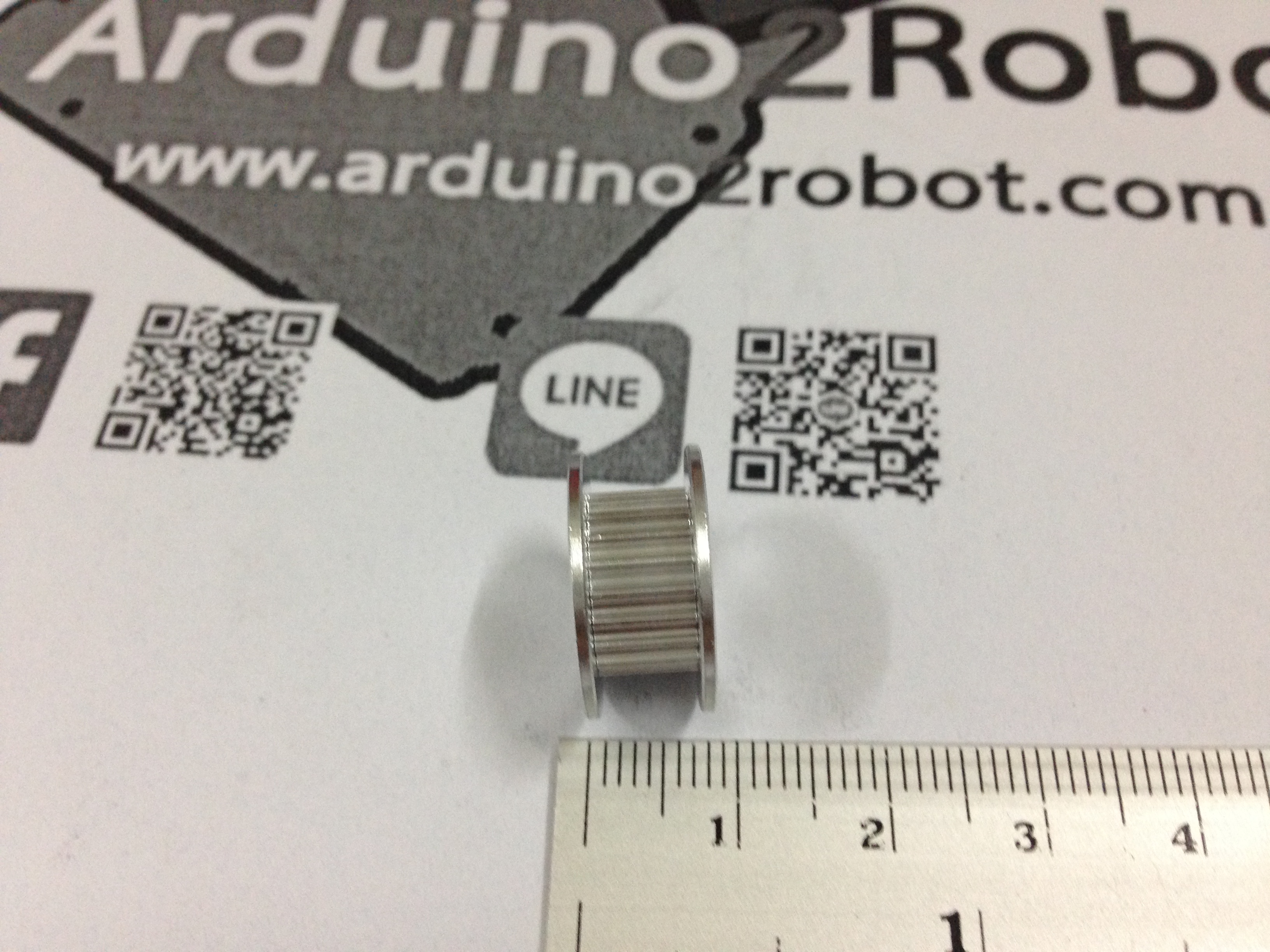 Timing Pulley 20 teeth สำหรับสายพานกว้าง 6mm แบบมีลูกปืนด้านในหมุนอิสระ สำหรับแกน 5mm