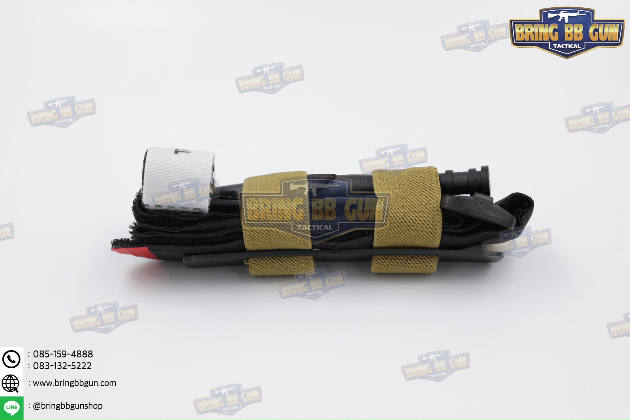 สายรัดเก็บทูนิเก้ แบบMolle ติดเข็มขัดยุทธวิธี/เสื้อเวส ยางยืด(สำหรับเก็บทูนิเก้) แบบMolle ติดเข็มขัดยุทธวิธี/เสื้อเวส สายรัดจัดเก็บอุปกรณ์ทูนิเก้ แบบMolle (Belt Mounted Elastic Tourniquet) (Elastic TQ Holder) (Tourniquet Holder)