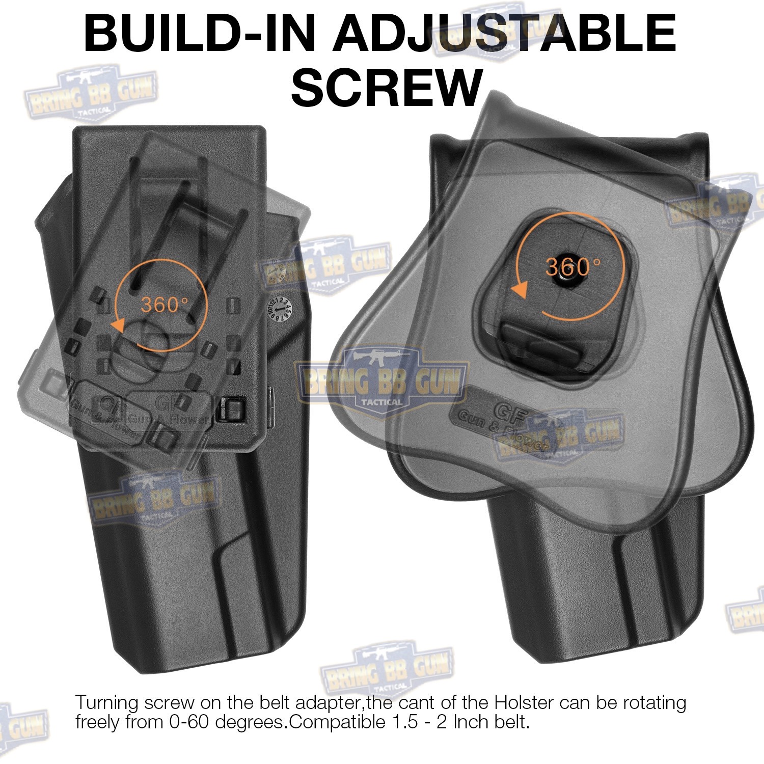 ซองปืนพกนอก Polymer ยี่ห้อ Gun&Flower รุ่น Sig Sauer P365 ผลิตจาก Nylon PA66 แข็งแรง ทนทาน