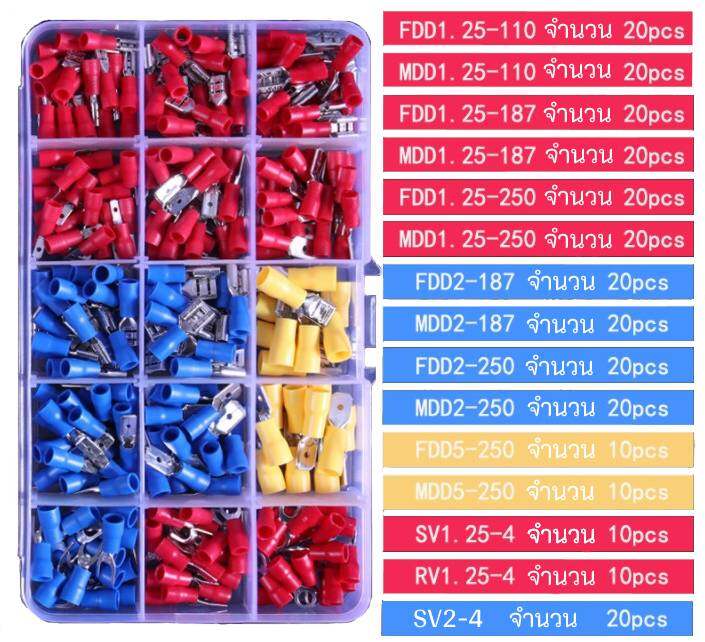 ชุดหางปลา กลม เชื่อมสายไฟ หางปลาต่อสายไฟกล่อง 102 ชิ้น หรือ 280 ชิ้น | OL-VR-SET | OL-VR-0001