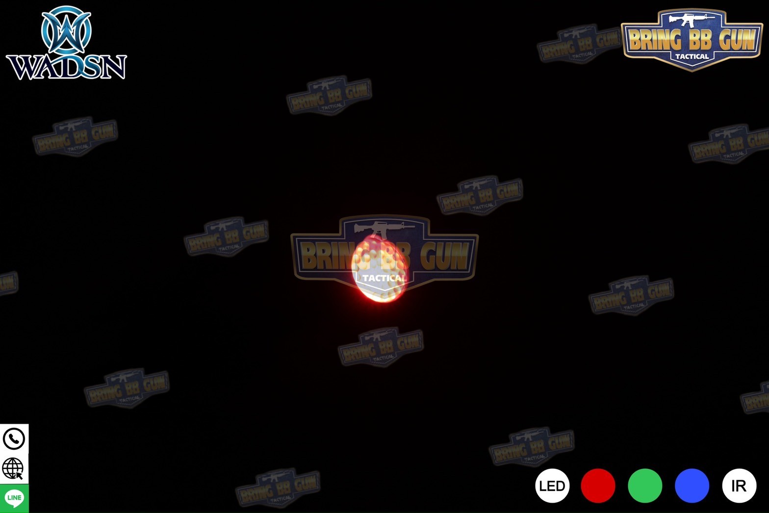 ไฟฉายติดหมวก Sidewinder Stalk ยี่ห้อ WADSN (Military Helmet Light System with Flexible Stalk) (ไฟฉายติดหมวกทรงStreamlight)