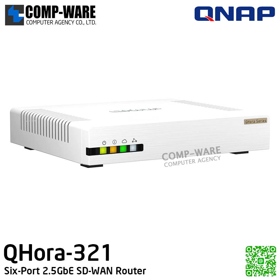 QNAP QHora-321 Next-Generation Six-Port 2.5GbE SD-WAN Router / 2Year Warranty