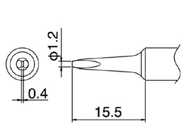 ปลายหัวแร้ง HAKKO รุ่น T18-S9 Shape-S9 ใช้กับ HAKKO FX-600