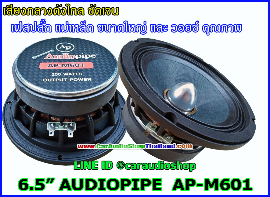 ลำโพงเสียงกลาง 6.5 นิ้ว AUDIOPIPE M601
