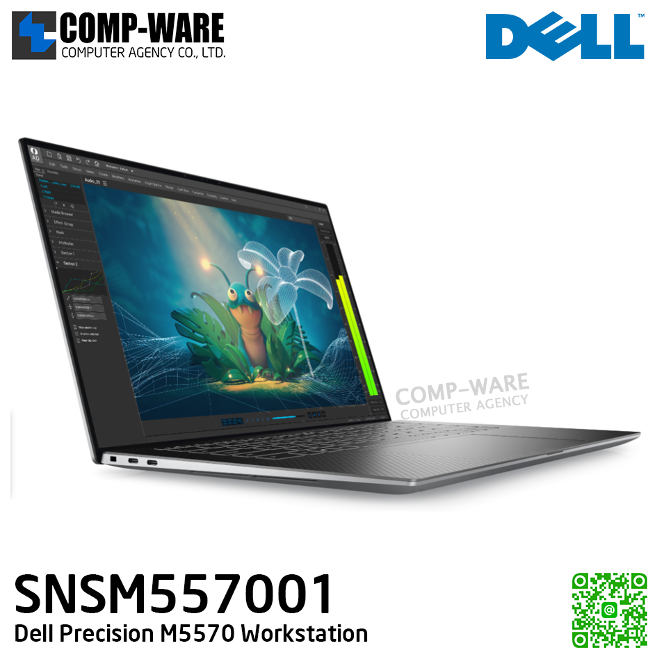 Dell Precision M5570 (SNSM557001) - Intel Core i7-12800H (14-core) / 16GB DDR5 / 512GB SSD M.2 / NVIDIA RTX A1000 (4GB) / 15.6" FHD+, 1920x1200 / Windows 11 Pro / 3yr Pro Support
