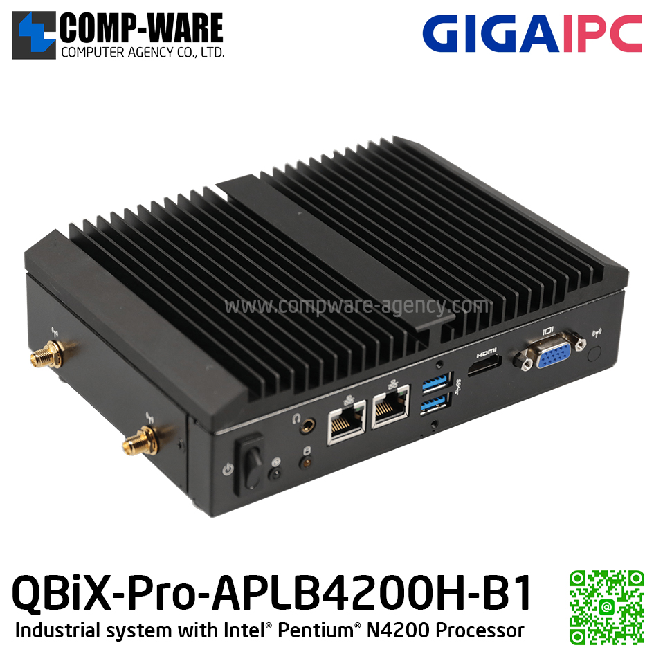GIGAIPC QBiX-Pro-APLB4200H-B1 Industrial system with Intel® Pentium® N4200 Processor