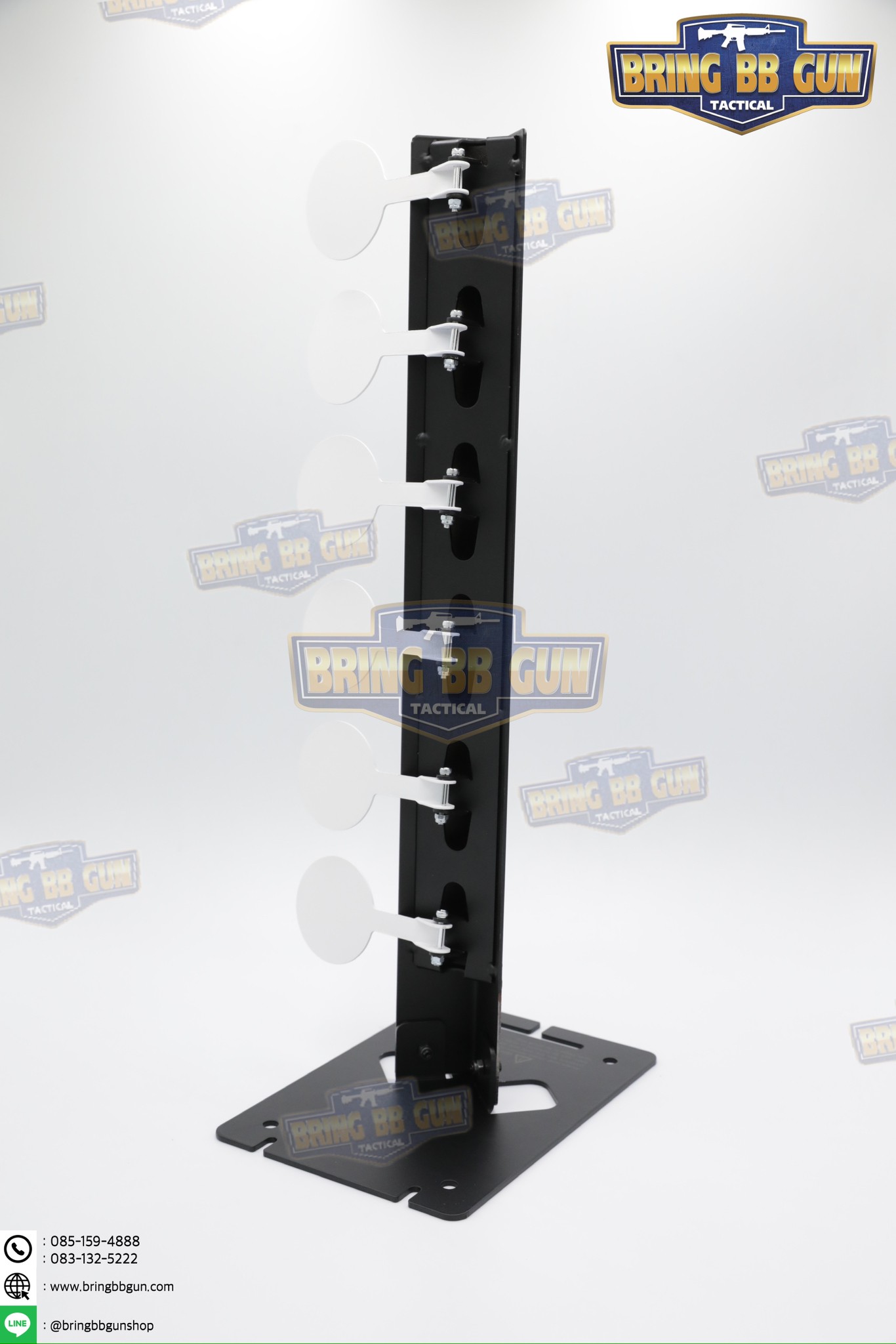 เป้าเพลทเหล็กสำหรับฝึกซ้อมยิงปืนบีบีกัน รุ่น แนวตั้งสวิงซ้าย-ขวา (Dueling Tree Stand Range Reactive Target) (Swing Shooting Target Stand)