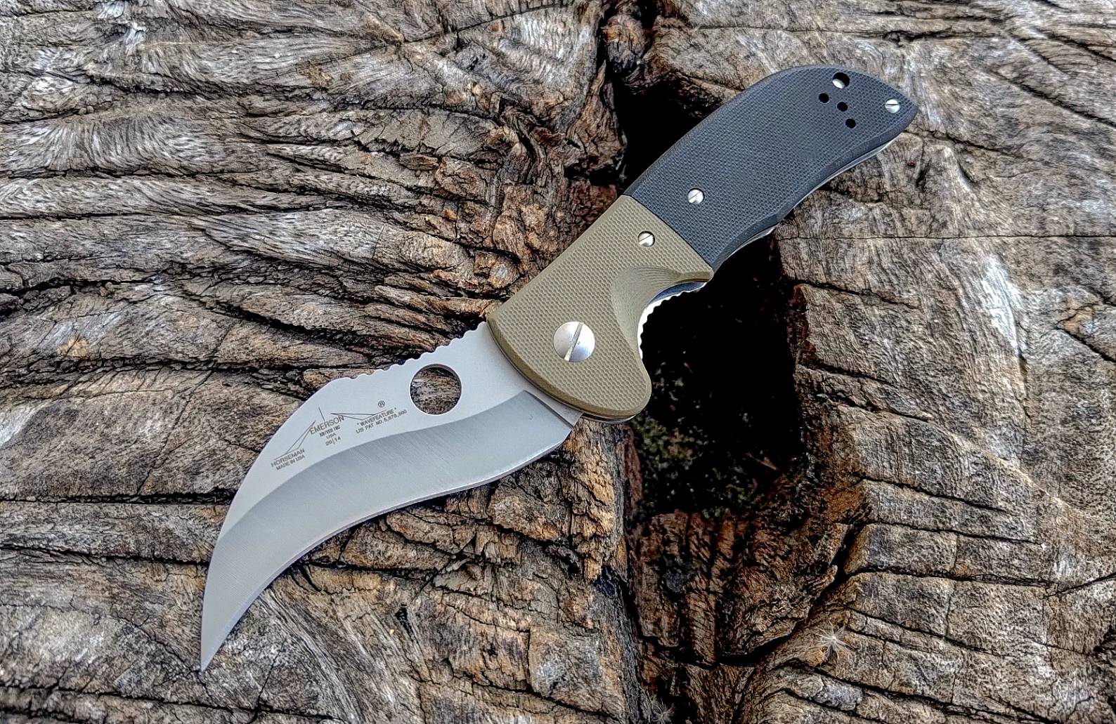 มีดพับ Fighter Tora ใบทรงโค้ง ด้ามG10 2สี มีคลิปขนาดใหญ่