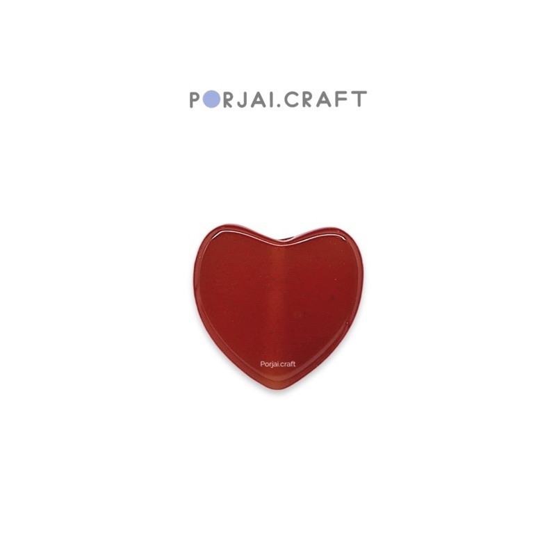 Carnelian Heart Beads ลูกปัดหัวใจคาร์เนเลี่ยน 10mm
