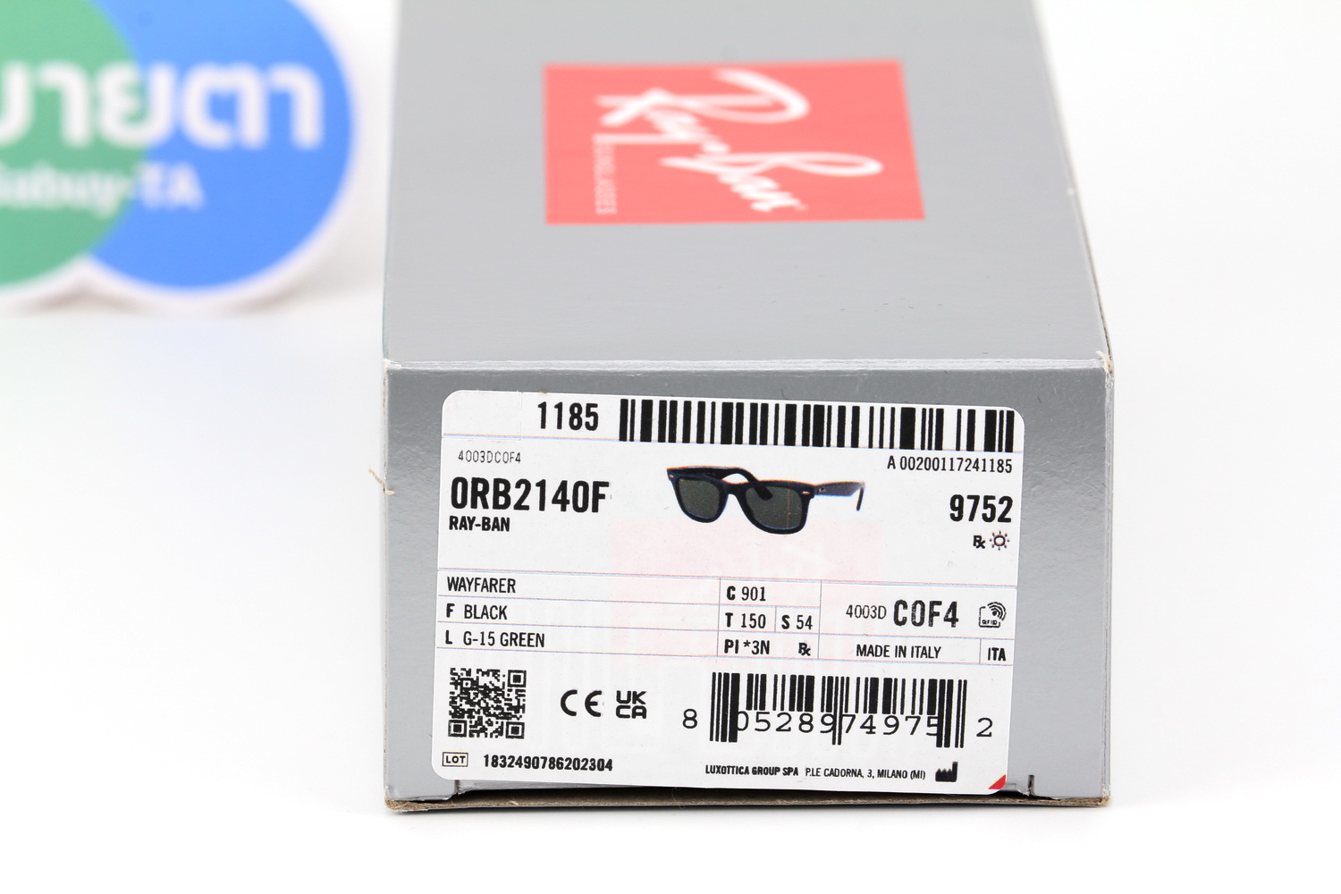 RayBan Wayfarer RB2140F 901 54 mm.