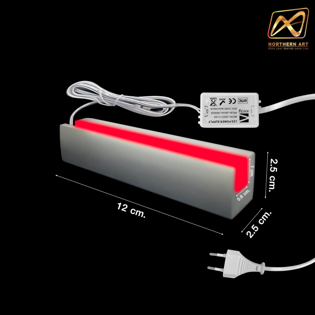 Clearance Sale! อะลูมิเนียมบาร์ LED BAR ไฟLED แสงสีแดง 1 ชุด พร้อม POWER SUPPY ไม่รวมแผ่นอะคริลิค